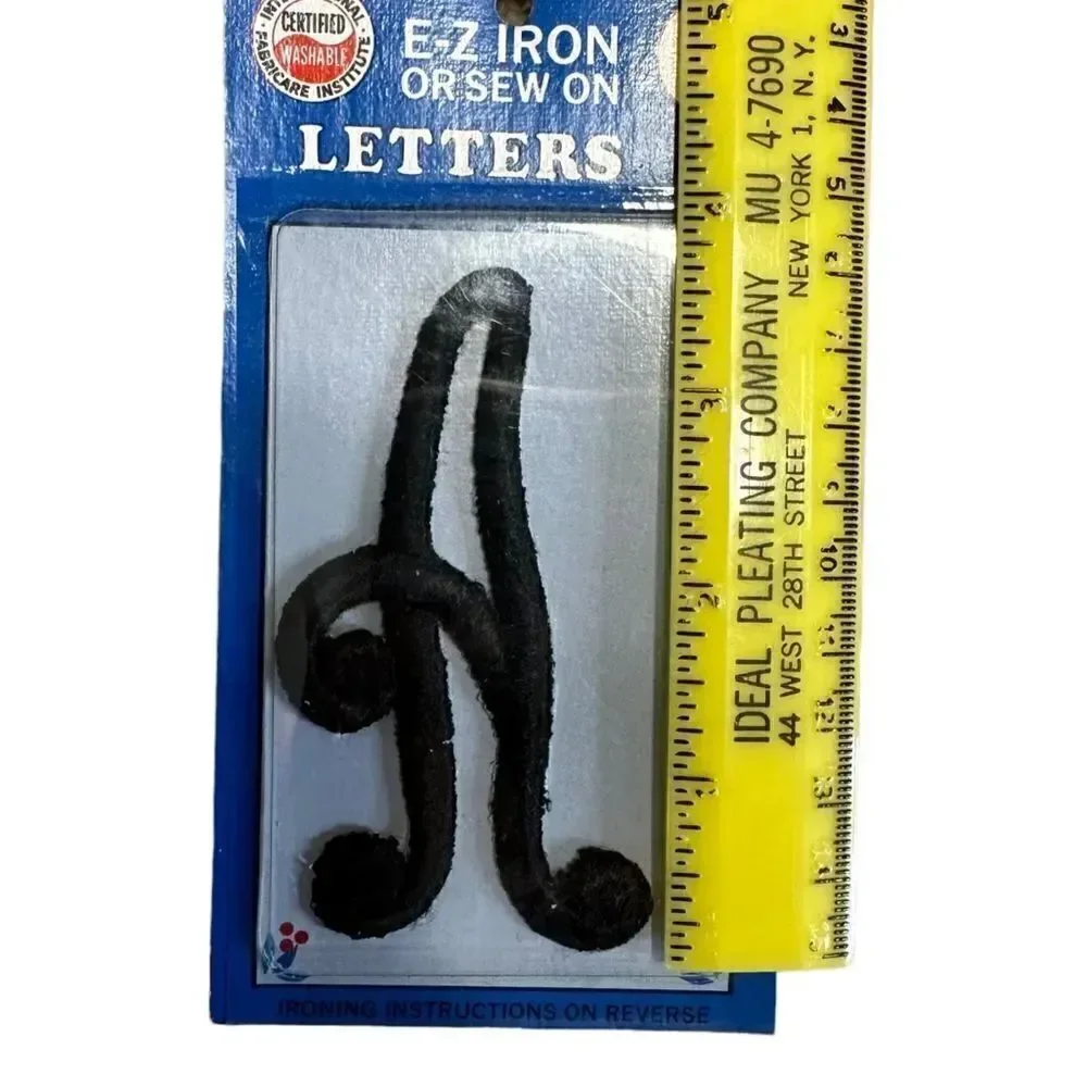 Vintage Letter A sew on or Iron on Monogram